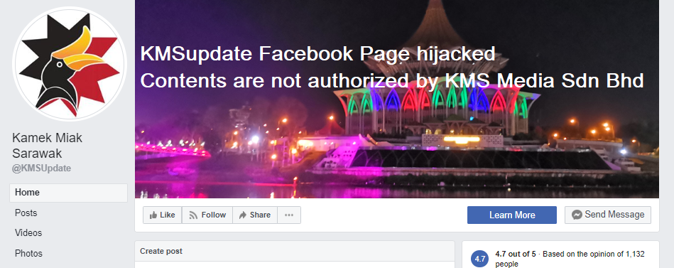 KMS Media Sdn Bhd's KMSUpdate Facebook page Hijacked ...